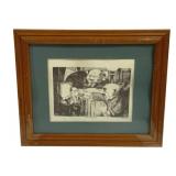 Framed Print "Cross Examination" - 16.5 x 14