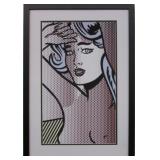 Blue hair Nude Giclee by Roy Lichtenstein