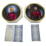 2 Vtg Star Trek Hamilton Collection Plates