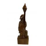 Carved Wood Statue - 19.5" Tall