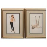 Set of 2 Pin Up Girls by Alberto Vargas