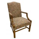 Upholstered Wood Arm Chair - 40 x 24.5 x 27