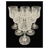 6 Crystal Goblets - 7" Tall