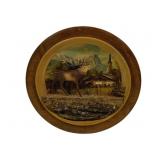 Carved Wood Wall Art - 8" Round