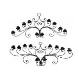 2 Metal Wall Hanging Candle Holders - 38 x 19