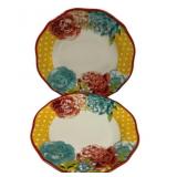 2 Pioneer Woman Plates - 10.25" Round