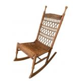 Wood & Woven Rocker - 32 x 40 x 18