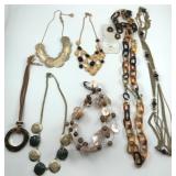 7 Assorted Necklaces & 1 Pair of Earrings