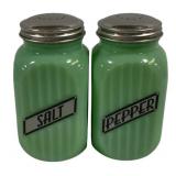 Jadeite Salt & Pepper Shakers - 5" Tall