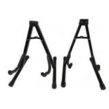 2 Chromacast Metal Guitar Stands - 15 x 12 x 14