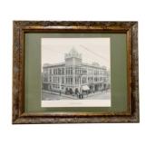 Framed "Dudley Block" Print - 13 x 16