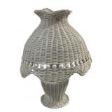 Vintage Wicker Lamp - 19" Tall