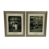 2 Vintage Framed Photos - 12 x 15