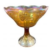Indiana Carnival Glass Tall Pedestal Bowl