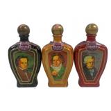 3 Jim Beam Composer Bottles - 10.5" Tall