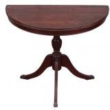 Vintage Pedestal Demilune Table