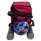 KRX Strikeforce Zoom Bowling Ball w/ bag & shoes