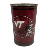 Virginia Tech Metal Trashcan - 15 x 10