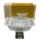 Pyrex Honeysuckle 4qt Casserole in Box