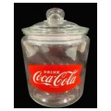 Coca-Cola Glass Jar w/ Lid - 10.5 x 7
