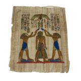 Hand Painted Egyptian Papyrus Art Piece - 13 x 17