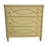 Pale Yellow 3 Drawer Chest - 37 x 36 x 18