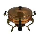 Brass/Copper Fondue Chafing Dish - 11 x 16