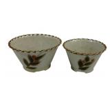 2 Pottery Planters - 5 x 3, 6.5 x 3.5