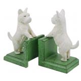 Pair Cast Iron Dog Bookends 6.5"