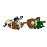 2 Plastic Sports Wall Hangings - 7 x 5