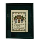 Framed Needlepoint - 11.5 x 14.5