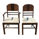 Pair Inlaid Art Deco Chairs