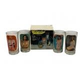 1977 Spencer Gifts Striptease Highball Glasses