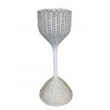 Vintage Wicker Plant Stand - 26" Tall
