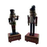 2 Musical Nutcrackers - 12" Tall