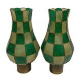 2 Stained Glass Lampshades - 11 3/4" Tall