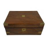 Antique Lap Desk w/ Inkwell & Felt Lined