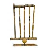 8pc Vintage Croquet Set