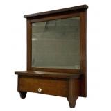 Wood Mirror Shelf w/ Drawer - 23 x 27 x 7