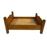 Wood Doll Bed - 15.5 x 21.5 x 9