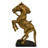 Carved Wood Horse Statue - 31 x 15 x 7