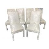 6 Upholstered Dining Chairs - 38 x 19 x 20