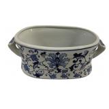 Blue/White Porcelain Chinoiserie Terrine/Footbath