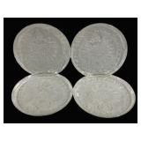 4 Glass Plates - 9.25" Round