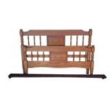 Vintage Full Size Bed Frame w/ Metal Rails