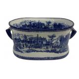 Blue/White Porcelain Basin - 19 x 12 x 8.5