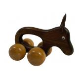 Vintage Wooden Rolling Toy - 8 x 6 x 4