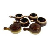 6 Stoneware Dishes - 4 McCoy, 2 w/ Lids
