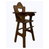 Doll Painted High Chair w/ Tray 38 x 13 x 12