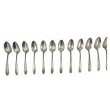12 National Sterling Co. Sterling Spoons - 10.80oz